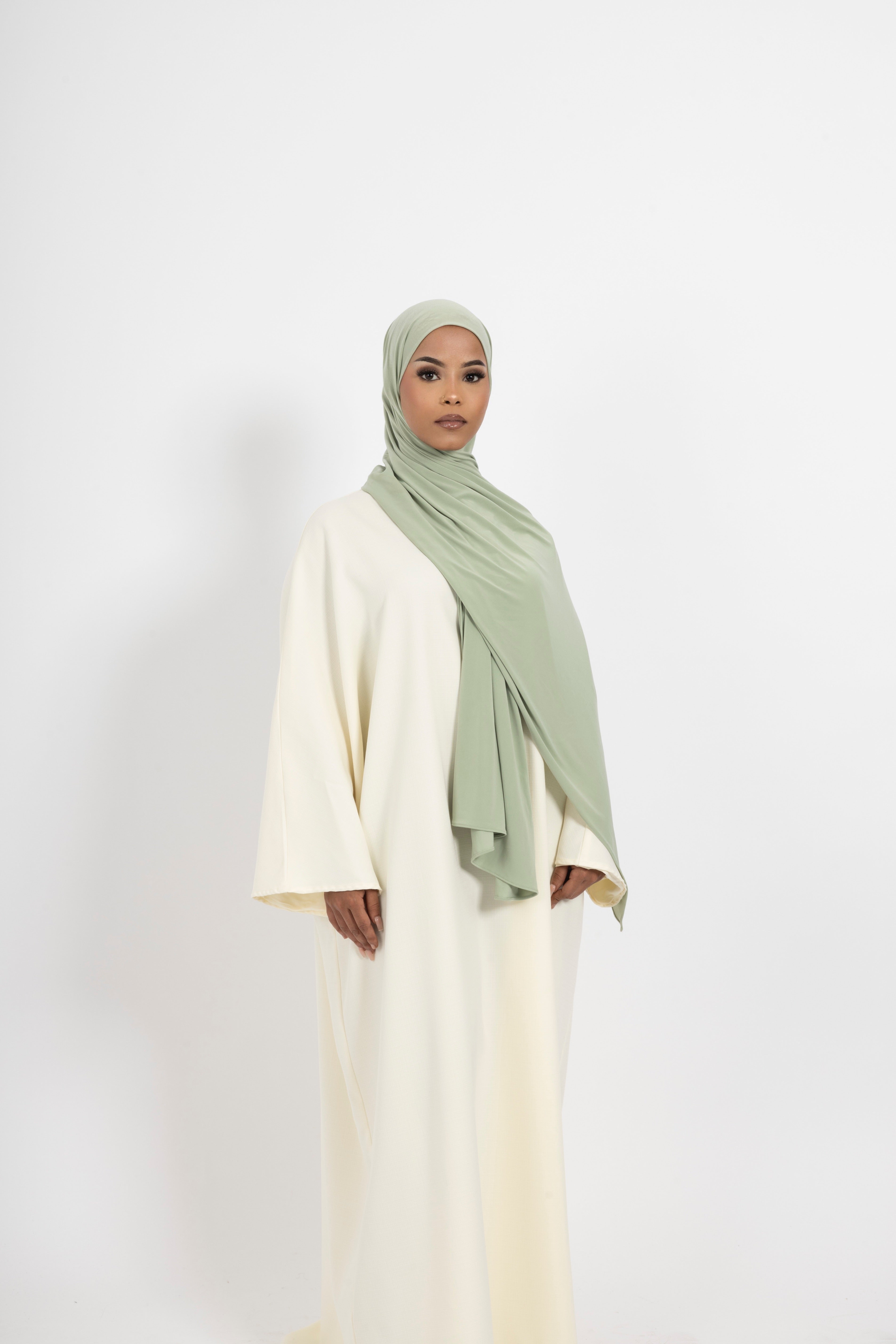 knee length dresses for ladies Cotton Linen Butterfly Inner Tie Abaya Dress main image 1