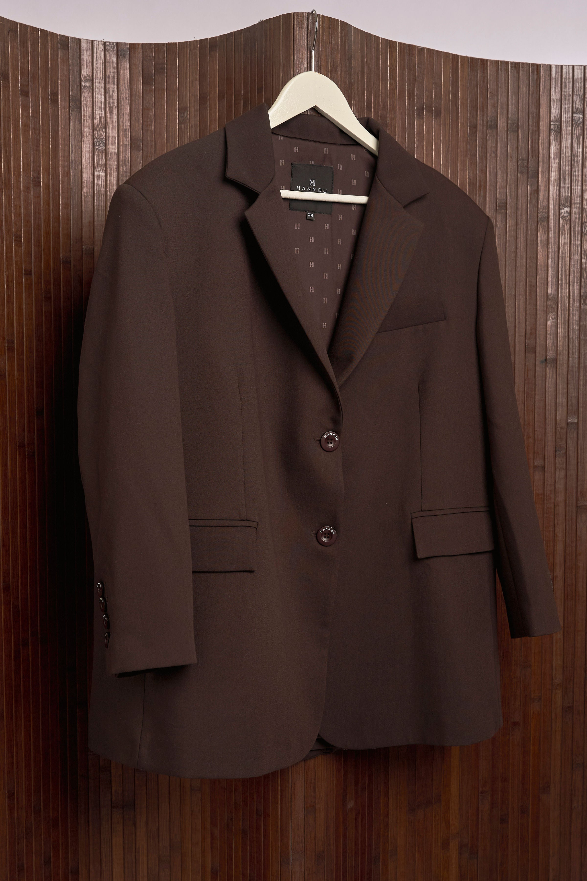 OVERSIZED BLAZER - BROWN