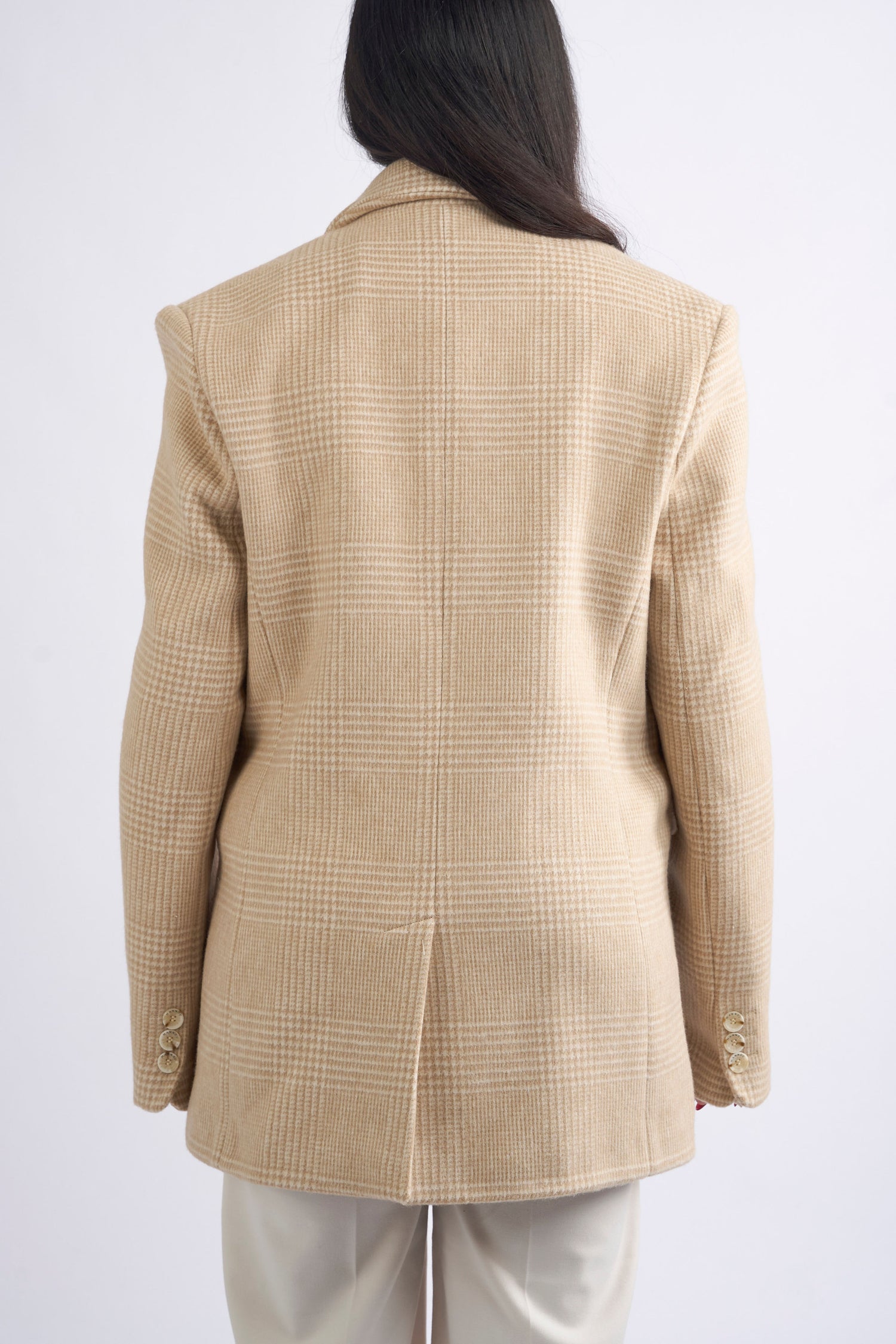 HERITAGE WOOL OVERSIZED BLAZER - BEIGE