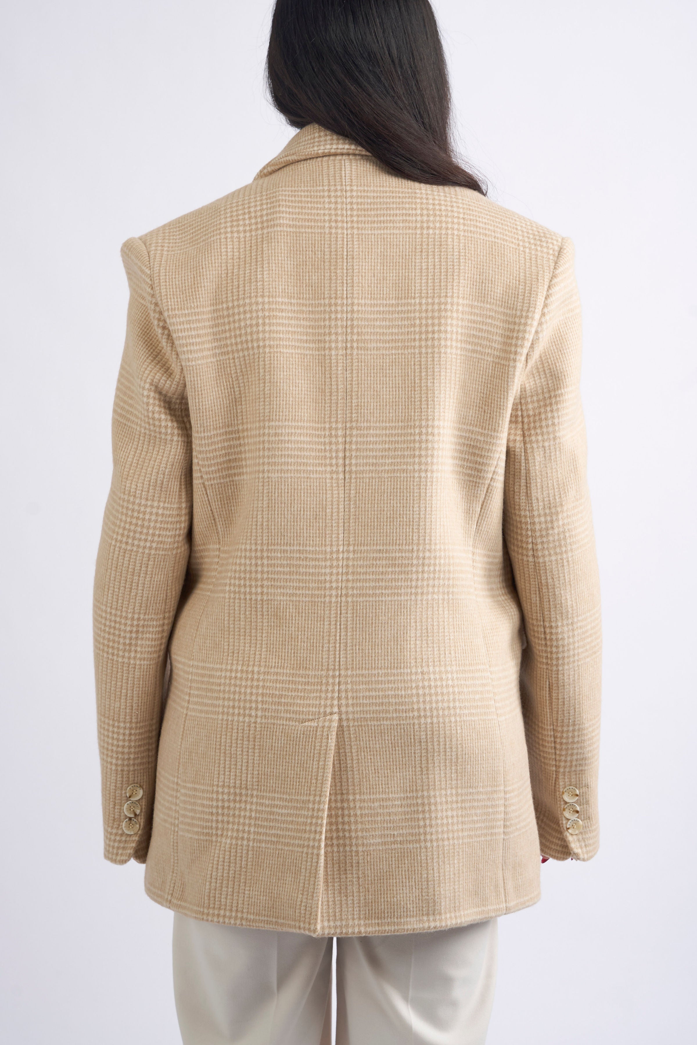 HERITAGE WOOL OVERSIZED BLAZER - BEIGE