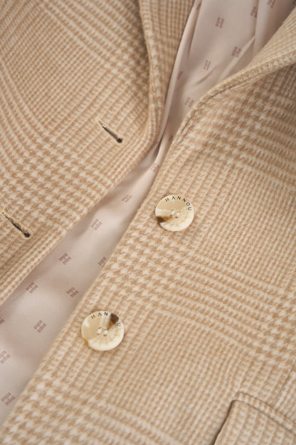 HERITAGE WOOL OVERSIZED BLAZER - BEIGE