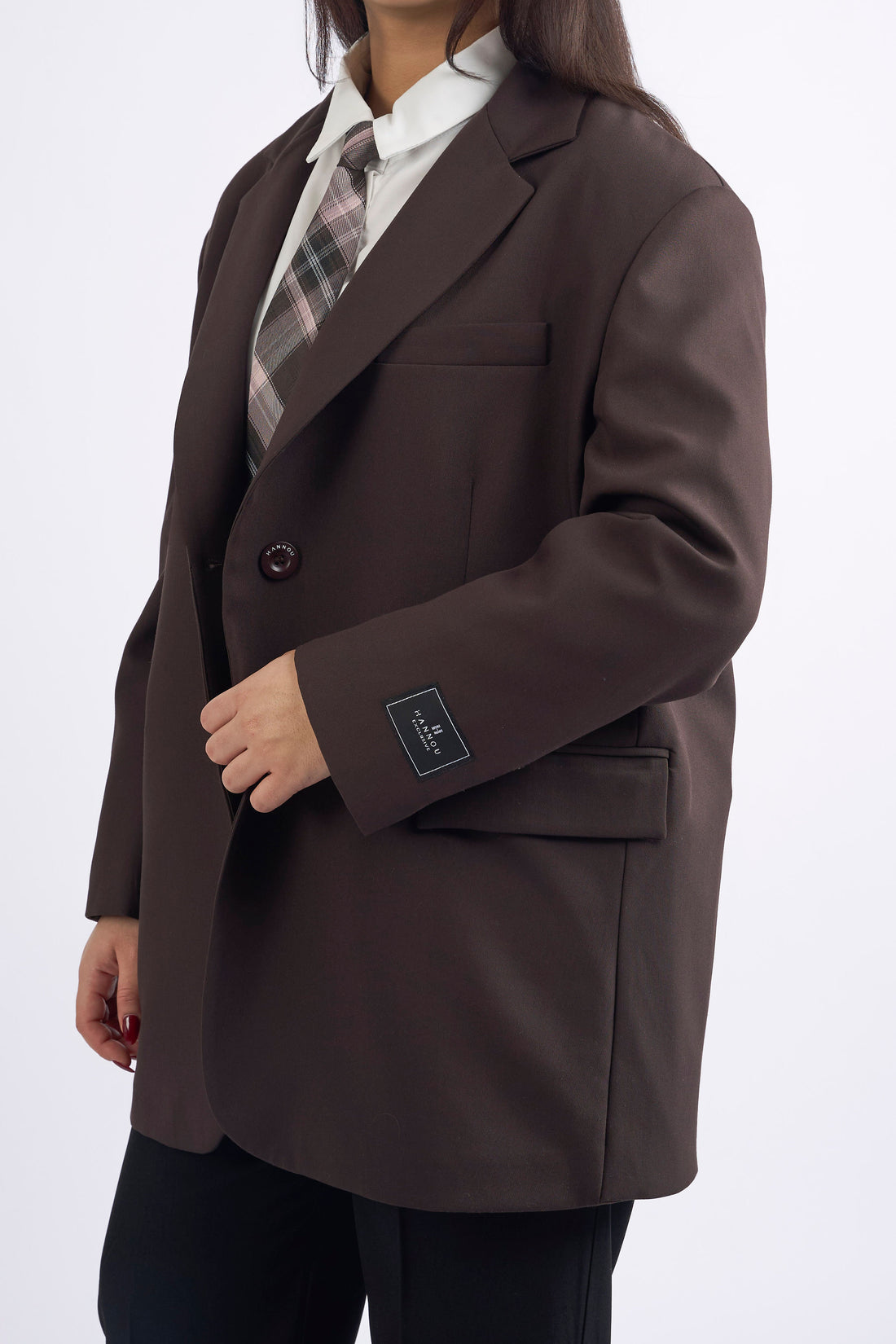 OVERSIZED BLAZER - BROWN